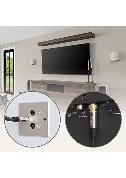 – Sat/ Kabluso, Koaksiyel Kablolar – 1,5m – Metal F Konnektörlü 4K Tv Uydu Kablosu – 0,5-30M Arasında Mevcut (Radyo/tv, Dvb-T, Dvb-C, Dvb-S/dvb-S2, Internet, Siyah) modelleri