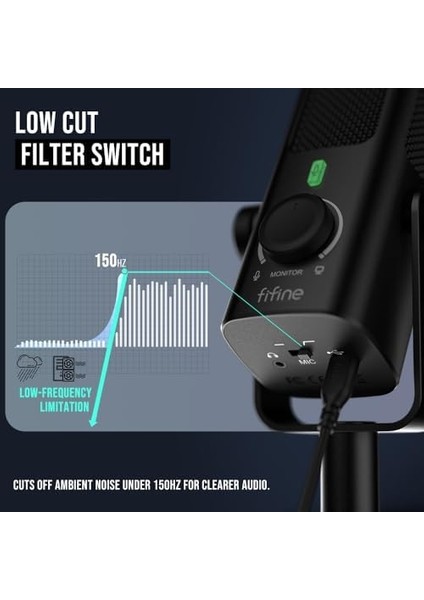 Stüdyo Kayıt/bilgisayar Akışı Için Usb-Podcast-Kondenser-Mikrofon, Youtube Müzik Vokal Oluşturma Için Masaüstü-Metal-Mic, Monitör-Mix Ses Kontrolü, Düşük Kesim Anahtarı (Profıle3) fiyatları