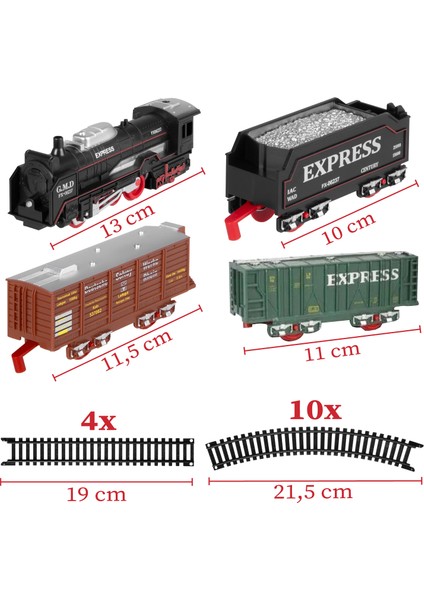 Vintage Express Işıklı Pilli Tren 18 Parça Oyun Seti fiyatları