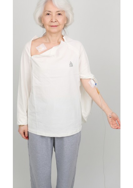 Cure Adaptif Kemoterapi Hasta Bakım Kıyafeti Krem