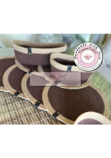 8 Prç Supla Amerikan Servis Seti Tress Jüt Hediye