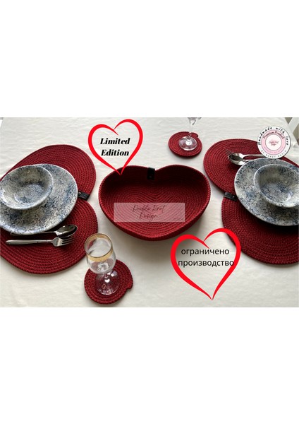 Kalpli Sevgililere Özel Amerikan Servis Takım Aşk Sevgililer Günü Hediyelik