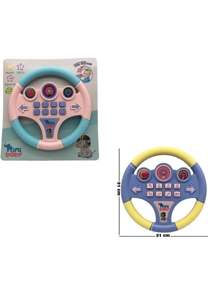 Buğz Nini Baby Direksiyon Eğitici Sesli Müzikli 21*21 cm 8 Tuşlu Oyuncak Direksiyon - 1 Adet Stokta Olan Gönderilir