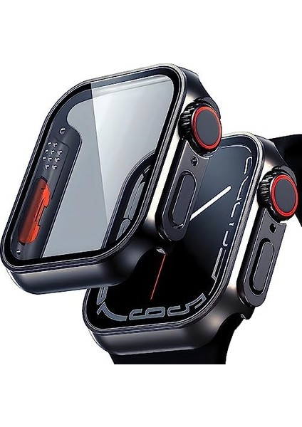 ile Uyumlu Saate Ultra Görünümü Veren Uzay Gri Ekran Kasa Full Koruma (Uzay Gri) (45 Mm) modelleri