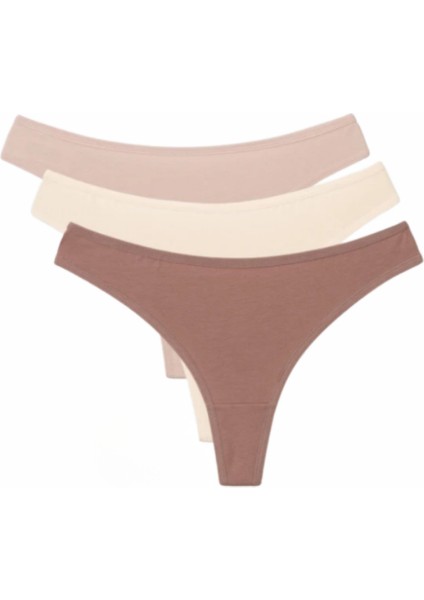 3'lü Set Pamuklu Tanga Külot