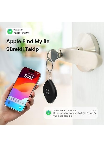 Smart Air Tag Akıllı Bluetooth Takip Cihazı Anahtar Çanta Bavul ve Evcil Hayvan Için Kayıp Eşya Bulucu Uzun Pil Ömürlü Ios Uyumlu (Siyah) X6605 modelleri