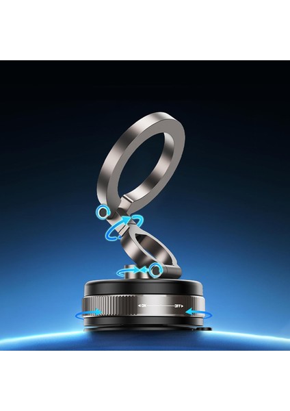 360° Vakumlu Manyetik Telefon Tutucu, Telefon Tutacağı, Katlanabilir Güçlü Manyetik Cep Telefonu Tutacağı, Araba/spor Salonu/ayna/pürüzsüz Yüzey Için, ile Uyumlu