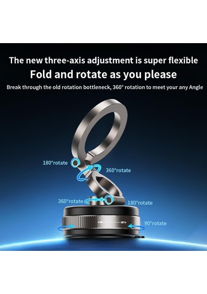 360° Vakumlu Manyetik Telefon Tutucu, Telefon Tutacağı, Katlanabilir Güçlü Manyetik Cep Telefonu Tutacağı, Araba/spor Salonu/ayna/pürüzsüz Yüzey Için, ile Uyumlu fiyatları