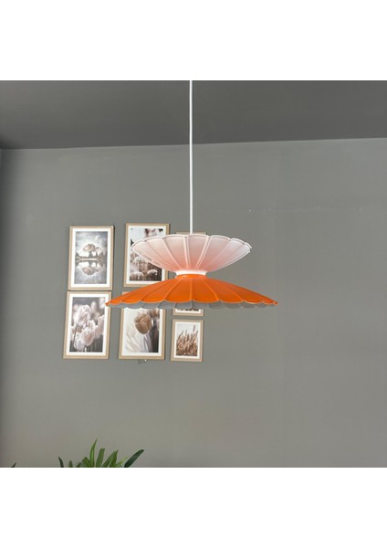Rubby Turuncu-Beyaz Metal Tekli Avize Mutfak Modern Dekoratif Sarkıt Aydınlatma fiyatları