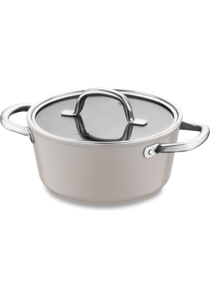 Crystal Bej Derin Tencere 20 cm