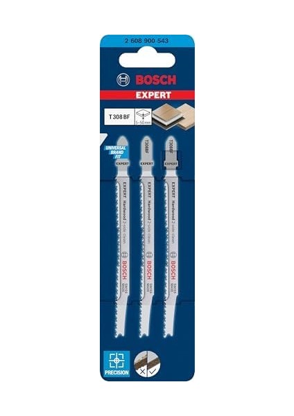 Professional 3x Expert ‘hardwood 2- Clean’ T 308 Bf Dekupaj Testere Bıçakları (Plastik Kaplı Levhalar, Multipleks Levha, Uzunluk 117 Mm, Aksesuar Dekupaj Testeresi) fiyatları