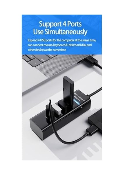 USB 3.0 Hub Çoğaltıcı 4&apos;lü 5gbps Super Speed USB Çoklayıcı 30 cm Kablolu fiyatları