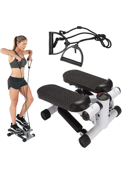 Stepper Direnç Bantlı LCD Monitörlü Egzersiz Aleti