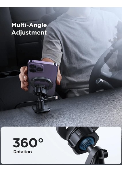 JR-ZS376 Yüksek Kalite Manyetik Araç Tutucu 360 ° Dönen - Siyah modelleri