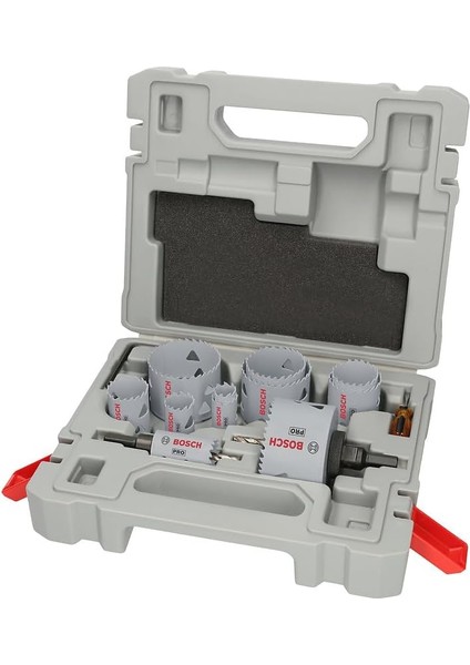 12X Pro Multi Material Delik Açma Testeresi Seti - Tutucu (Yumuşak Ahşap, Alçıpan, Ø 22, 29, 35, 44, 51, 64 Mm, Professional Aksesuar Döner Matkap/vidalamalar, Darbeli Matkap/vidalama)