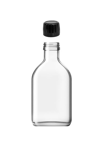 200 cc Kapaklı Cold Şişesi 200 ml Yassı Soğuk Kahve Cam Şişe 6 Adet (Siyah (Kilitli)) modelleri