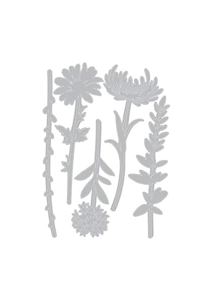 Thinlits Zımba Şablonları 5 Adet - Yaban Çiçeği Sap #1 Tim Holtz fiyatları