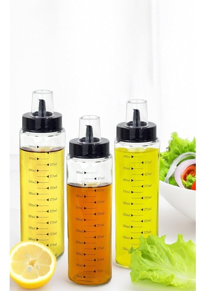 Eko Serisi Sızdırmaz Kapaklı 500 ml 3&apos;lü Yağlık/sirkelik Seti
