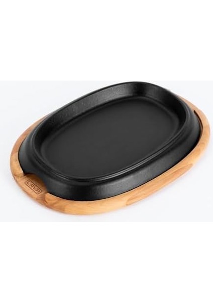 Döküm Oval Fajita Tabağı Kayın Servis Ahşabı Ölçü 26X19CM. fiyatları