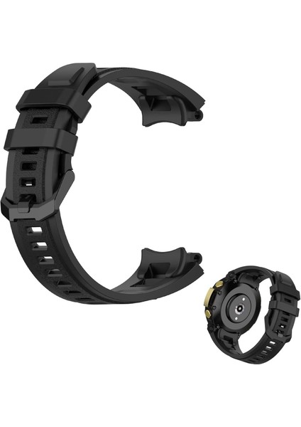 T-Rex 2 ile Uyumlu Akıllı Saat ile Uyumlu Solitude Yumuşak Silikon Spor Yedek Saat Kordonu Profesyonel Silikon Kordon Su Geçirmez Nefes Alabilir Bileklik Siyah