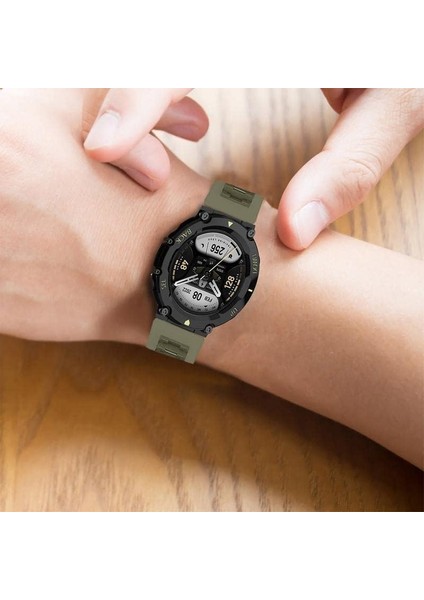 T-Rex 2 ile Uyumlu Akıllı Saat ile Uyumlu Solitude Yumuşak Silikon Spor Yedek Saat Kordonu Profesyonel Silikon Kordon Su Geçirmez Nefes Alabilir Bileklik Siyah fiyatları