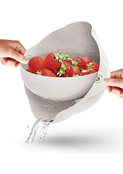 Buğz Çok Amaçlı 360 Derece Dönebilir Pratik Hazneli Mutfak Süzgeç Elek fiyatları