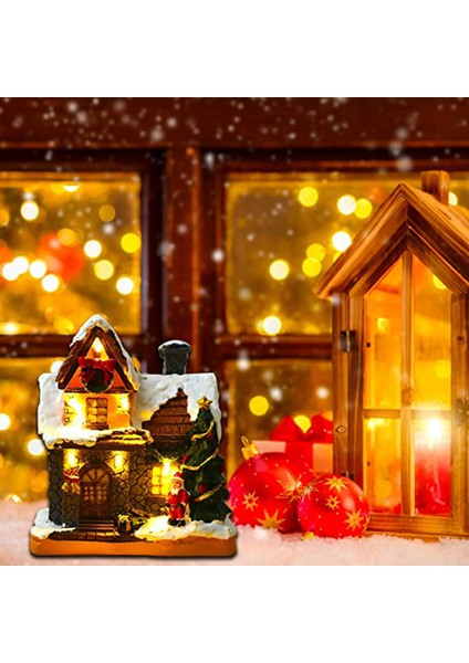 Evler, Sıcak Işık Piliyle Çalışan Reçine, Noel Ev Masa Dekoru, B (Yurt Dışından) fiyatları