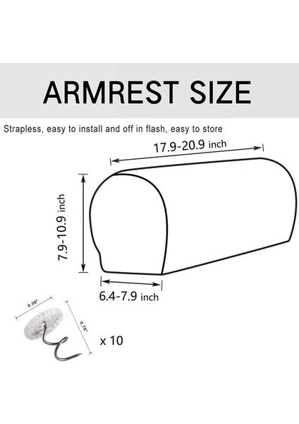 4 Adet Kol Dayama Sandalye Kapakları, Streç Koltuk Kanepe Kol Dayanağı Kapak Anti-Polyester Kanepe Sandalye Kol Kapakları Slipcovers B (Yurt Dışından) fırsatları