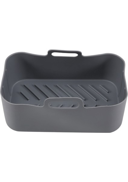 Hava Fritöz Için Silikon Sepet Tepsi Kızarmış Fırın Tepsisi Ekle Çanak Aksesuarı Çift Sepet Ninja DZ201 Için Hava Fritöz Gri (Yurt Dışından) modelleri