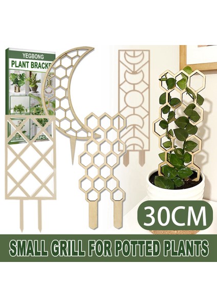 3 Adet Tırmanma Asma Raf Bitki Saksı Ahşap Destek Çerçevesi Çiçek Dekoratif Kafes Braketi Sarmaşıklar Tırmanma Raf Direği-4 (Yurt Dışından) fiyatları
