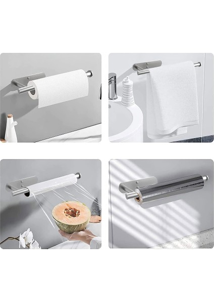 Mutfak Kendinden Yapışkanlı Rulo Raf Kağıt Havluluk Doku Askısı Rafı Tırnaksız Dolap Raf Çeşitli Eşyalar Aksesuarları, A (Yurt Dışından)