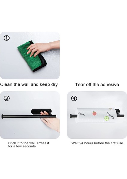 Mutfak Kendinden Yapışkanlı Rulo Raf Kağıt Havluluk Doku Askısı Rafı Tırnaksız Dolap Raf Çeşitli Eşyalar Aksesuarları, A (Yurt Dışından) indirimleri