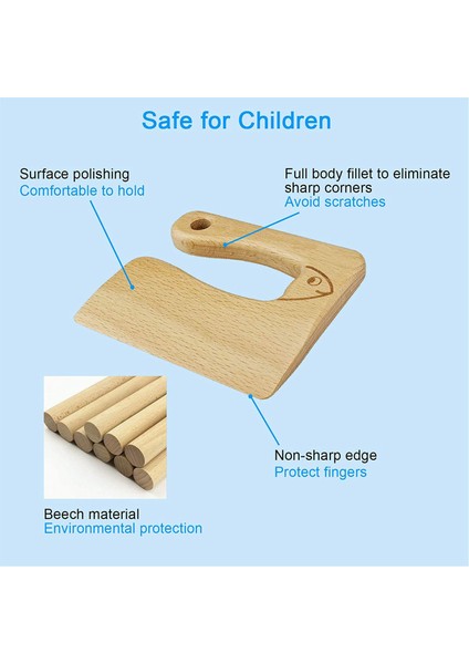 Ahşap Çocuk Yemek Bıçağı, Çocuk Balık Şeklinde Emniyet Bıçağı, Çocuk (Yurt Dışından) fiyatları