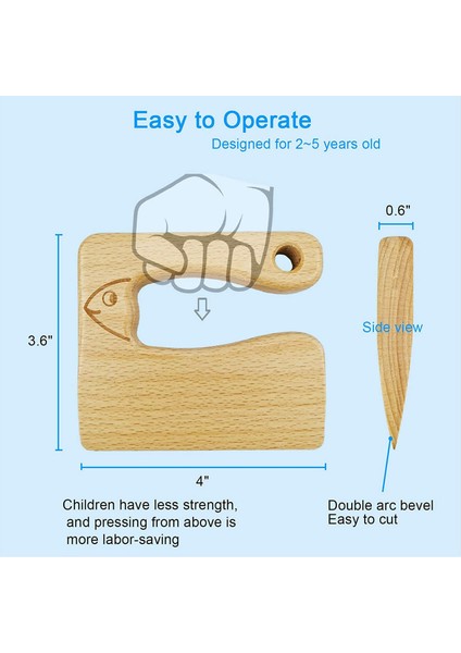 Ahşap Çocuk Yemek Bıçağı, Çocuk Balık Şeklinde Emniyet Bıçağı, Çocuk (Yurt Dışından) indirimleri