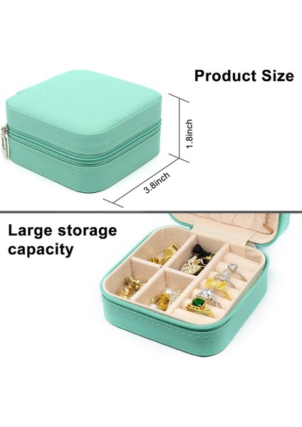 Taşınabilir Takı Saklama Kutusu Seyahat Organizatör Vaka Deri Saklama Küpe Kolye Yüzük Takı Organizatör Ekran B (Yurt Dışından) modelleri