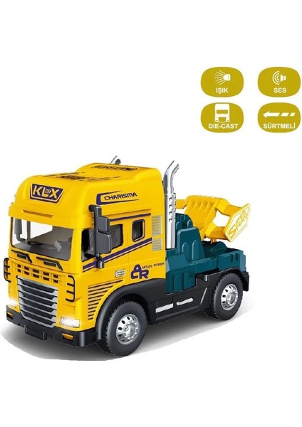 Buğz KLX600-345 Sürtmeli Işıklı Müzikli 1:24 Çekici (Tır Kafası) -1 Adet Fiyatıdır