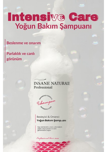 INSANE NATURALE Yoğun Bakım Şampuanı 500 ml