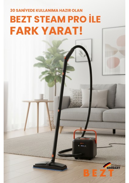 Steam Pro Buharlı Temizlik Makinesi 30 Saniyede Hızlı Isınma 4,5 Bar 1650 W fiyatları