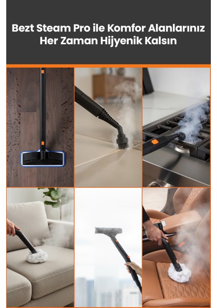 Steam Pro Buharlı Temizlik Makinesi 30 Saniyede Hızlı Isınma 4,5 Bar 1650 W fırsatları