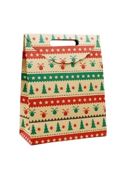 25X32 Yılbaşı Işıltısı El Geçme Karton Çanta, Hediye Kutusu fiyatları