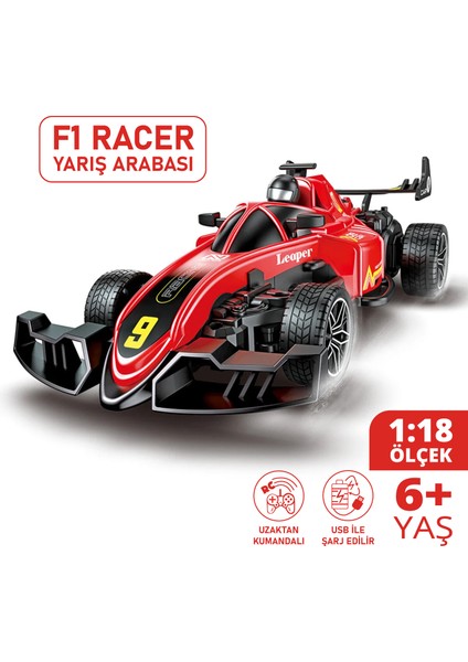 Uzaktan Kumandalı Yarış Arabası F1 Racer 1:18 Şarj Edilebilir