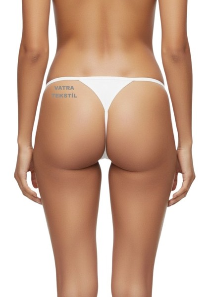 Çok Renkli 3'lü Set Pamuklu Ip String Külot modelleri