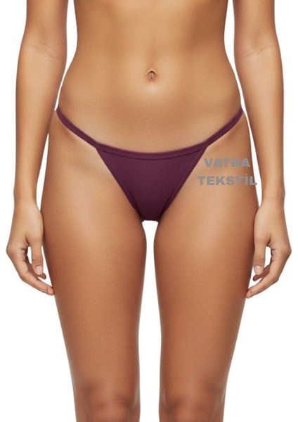 Çok Renkli 3'lü Set Pamuklu Ip String Külot