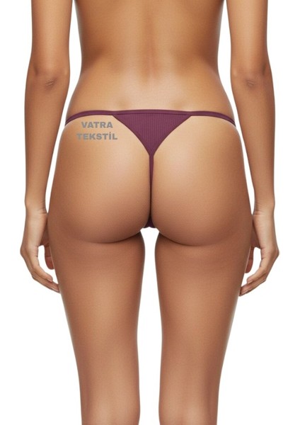 Çok Renkli 3'lü Set Pamuklu Ip String Külot