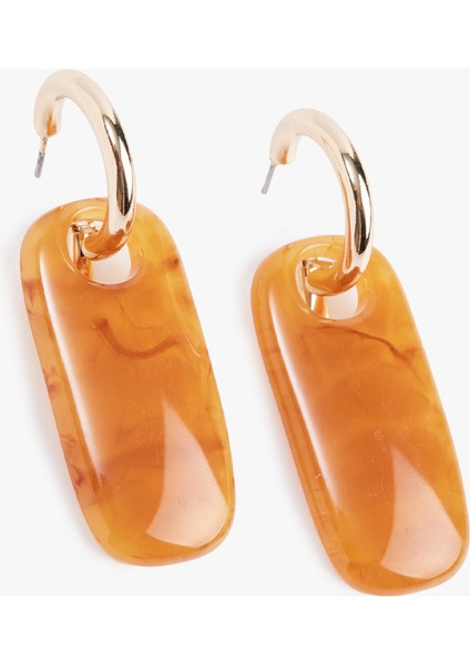 Geometrik Charm Detaylı Sallantılı Halka Küpe fiyatları