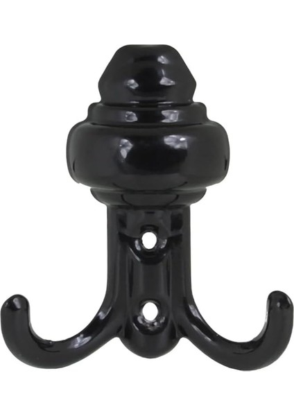 2 Kancalı Dolap Askısı Seti: 5 Adet, Dayanıklı ve Şık Tasarım (Siyah)