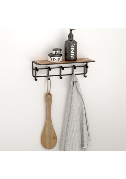 Yapışkanlı Askılı Raf ST170 Mat Siyah