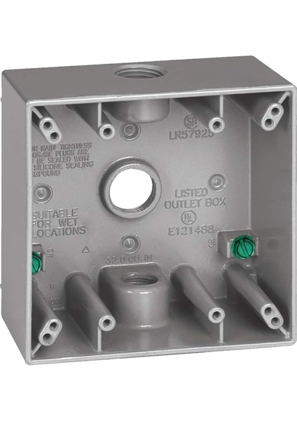 Electric 14352 3/4-Inç 3 Delik Edilir Box, Gri