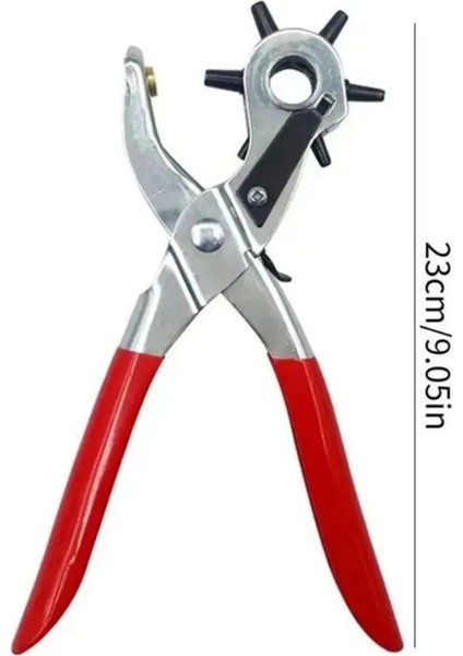 Buğz Kemer Delme Makinası Pratik 6 Başlıklı Kemer Delme Aleti Metal Kemer Delme Aparatı