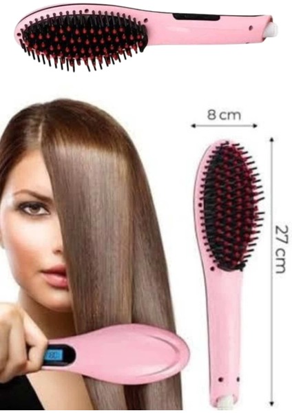 Buğz Saç Fırça Akıllı LCD Ekran Pratik Saç Düzleştirici Tarak Pratik Taşınabilir indirimleri